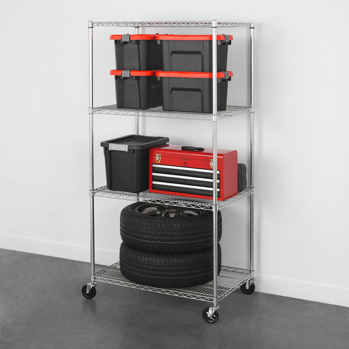 24" x 36" x 72" 4-Tier Wire Rack