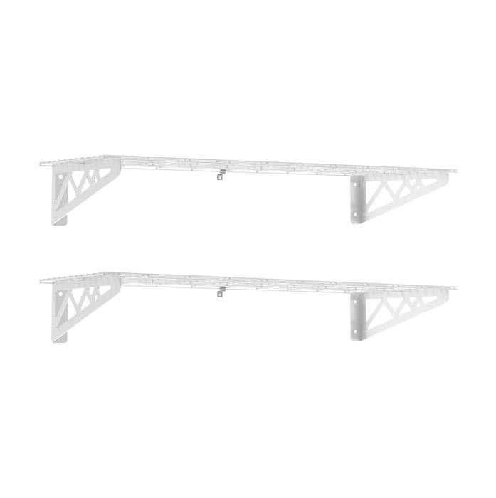 12" x 36" Wall Shelves (Two Pack with Hooks)