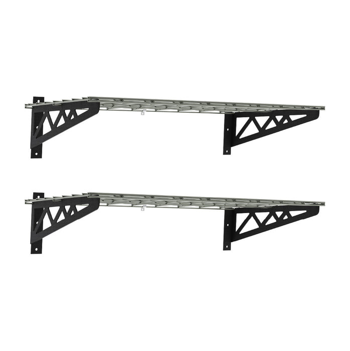 18" x 36" Wall Shelves (Two Pack with Hooks)