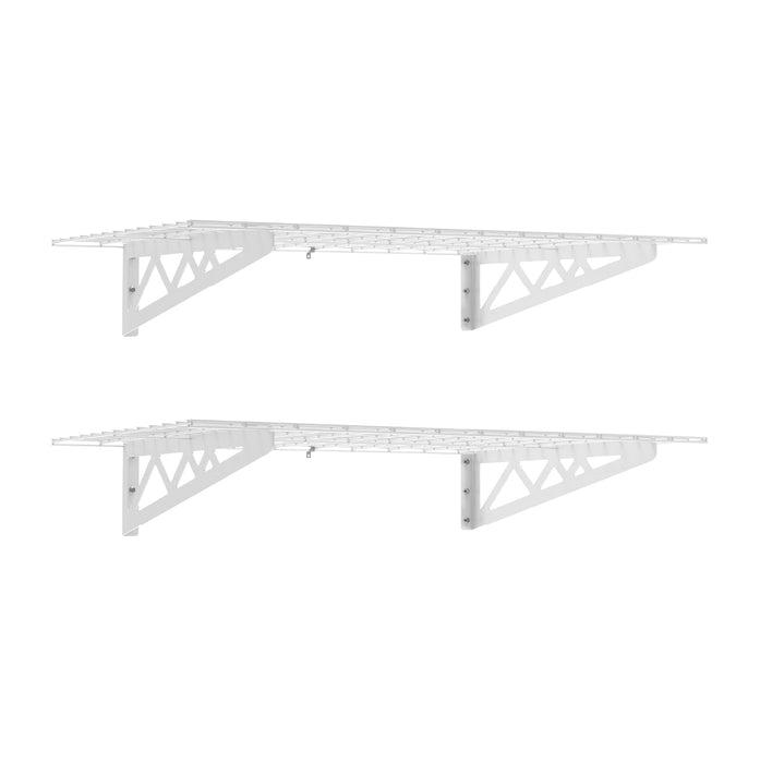 24" x 48" Wall Shelves (Two Pack with Hooks)