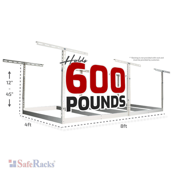 4' x 8' Overhead Garage Storage Rack Frame Kit