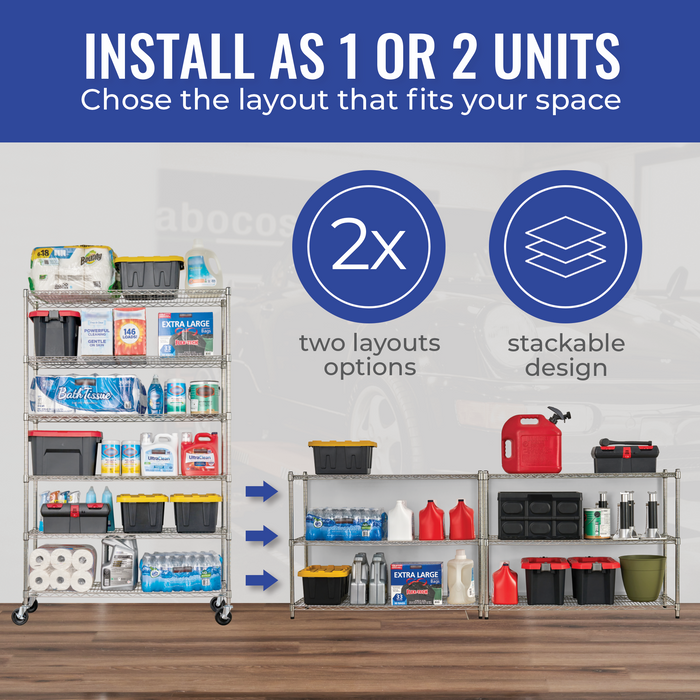 18" x 36" x 72" 5-Tier Wire Rack